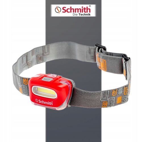 SCHMITH latarka czołowa LED 3W COB lampa czołówka w zestawie 3 x bateria AAA