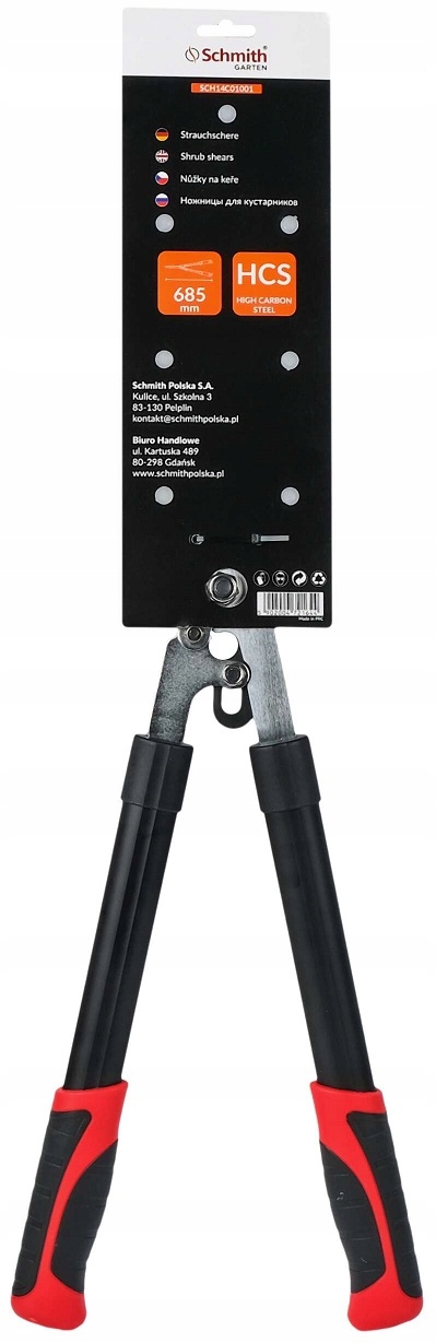 SCHMITH-SCH14C01001-NOZYCE-DO-KRZEWOW-685mm-SK5-EAN-GTIN-5902004721644 SCHMITH SCH14C01001 nożyce do krzewów 685mm SK5