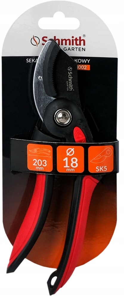 SEKATOR-OGRODOWY-KOWADELKOWY-RECZNY-203mm-DO-GALEZI-KRZEWOW-SCHMITH-Zasilanie-reczne Sekator ogrodowy kowadełkowy ręczny 203mm do gałęzi krzewów SCHMITH