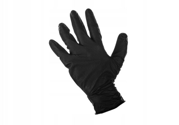 SCHMITH RĘKAWICE NITRYLOWE mocne BlackGrip 50 szt czarne L