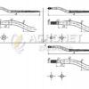 Zab-ladowacza-Agronet-wygiety-Zetka-880-mm-Stan-opakowania-oryginalne 5192FT88N1 Ząb ładowacza, wygięty: 70 mm profil podwójne T 36x895 mm końcówka szpiczasta z nakrętką M22x1.5 czerwony