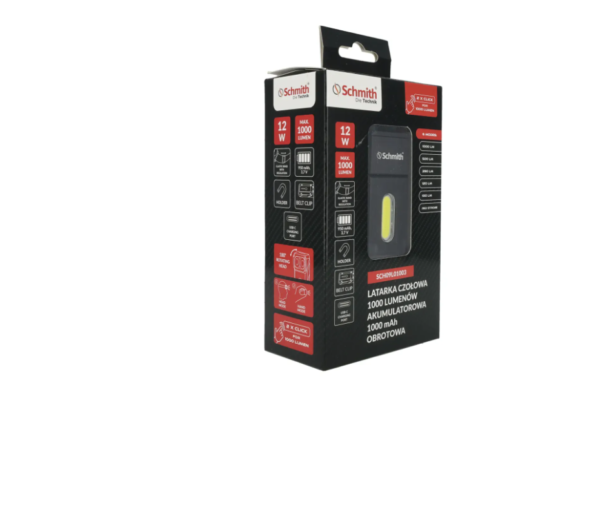 Zrzut ekranu (142) Latarka czołowa akumulatorowa obrotowa 1000lm 950mAh Schmith