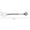 Widły gospodarcze Fiskars metal 22 x 137 cm